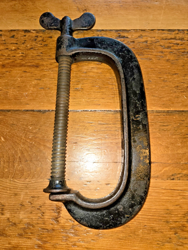 Vintage Circle E, (7600-E) "Bat Wing" Style "C" Clamp - Blacksmith / Woodworking