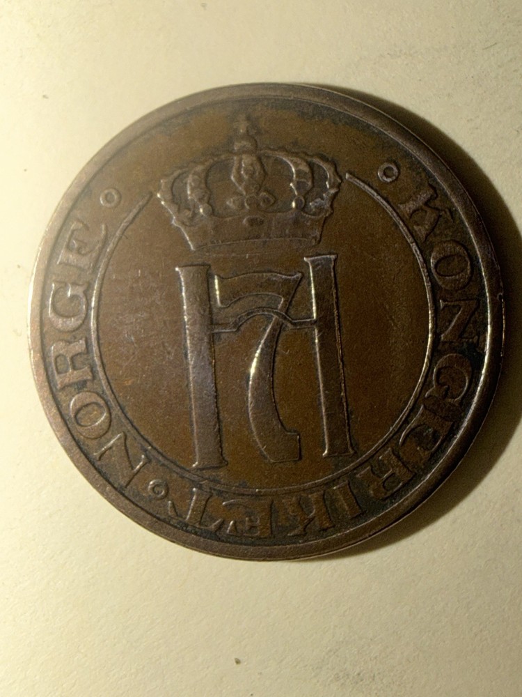1936 NORWAY 2 ORE - High Quality Coin