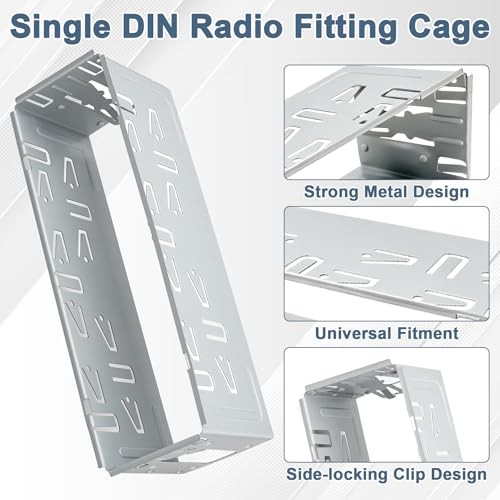 Universal Single Din Stereo Radio Replacement Fitting Cage Kit