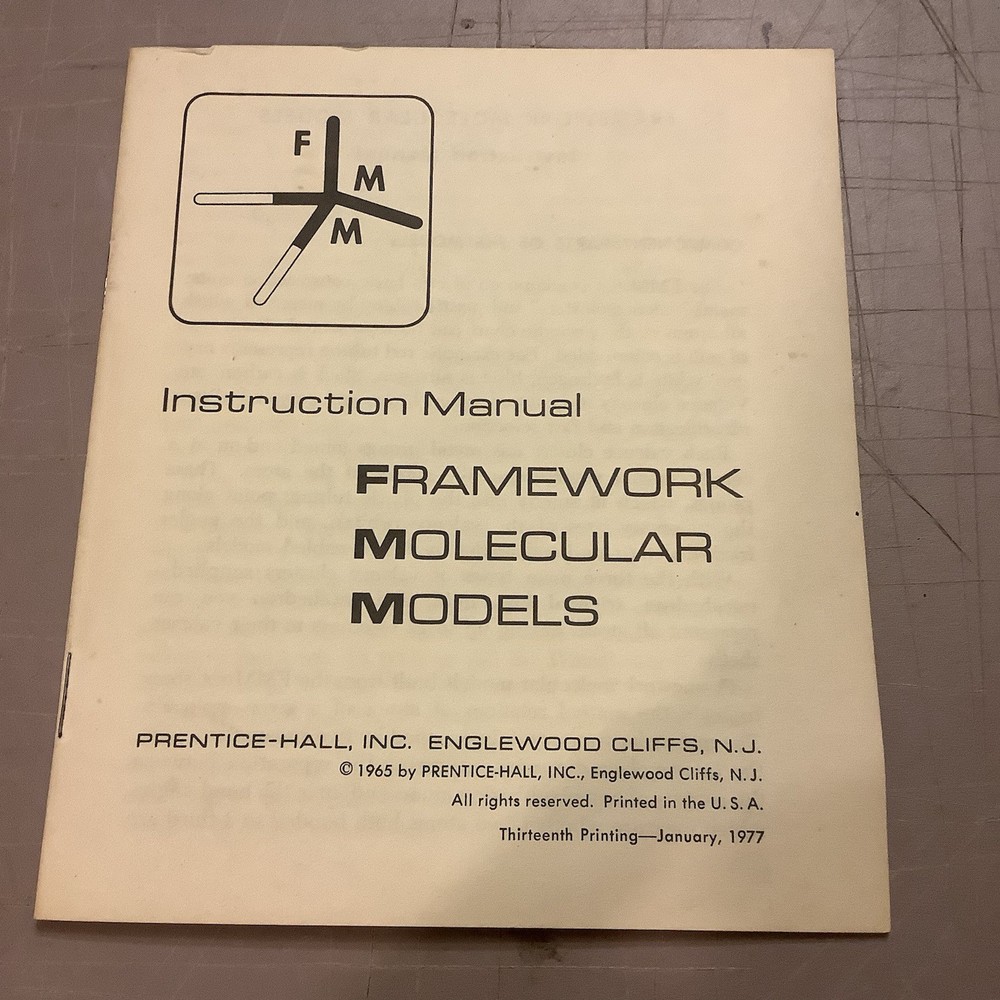 Vintage Framework Molecular Models Prentice - Hall Texas A&M Bookstore