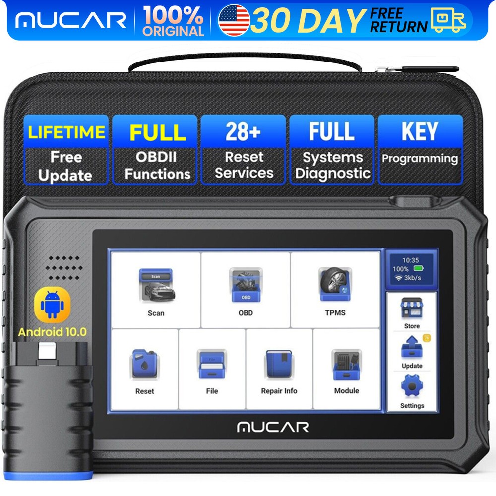 MUCAR VO6 All Systems Auto Diagnostic Scanner OBD2 Scanner E-CU Coding 28 Resets