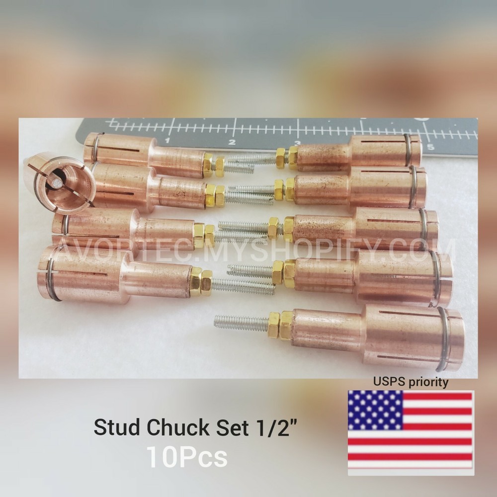 Stud chuck 3/8" Thread CD Capacitor Discharge welding machine stud chuck collet