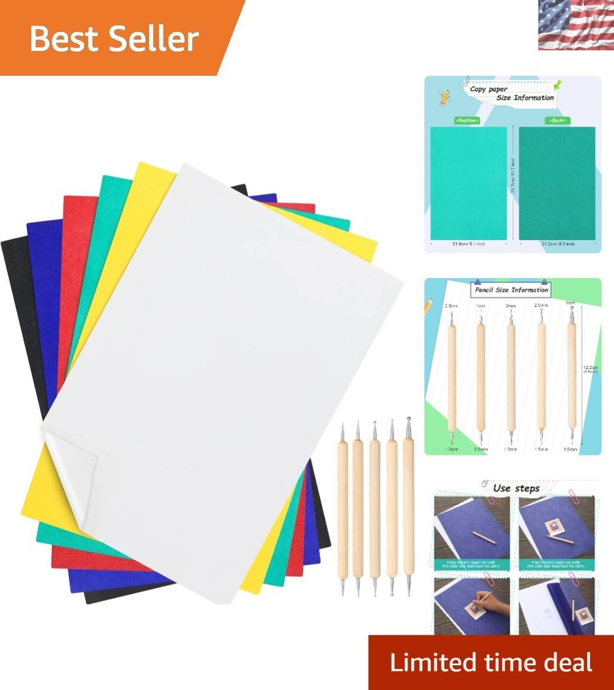 Durable 105 Pcs Graphite Copy Paper with Stylus Tools for Drawing & Painting