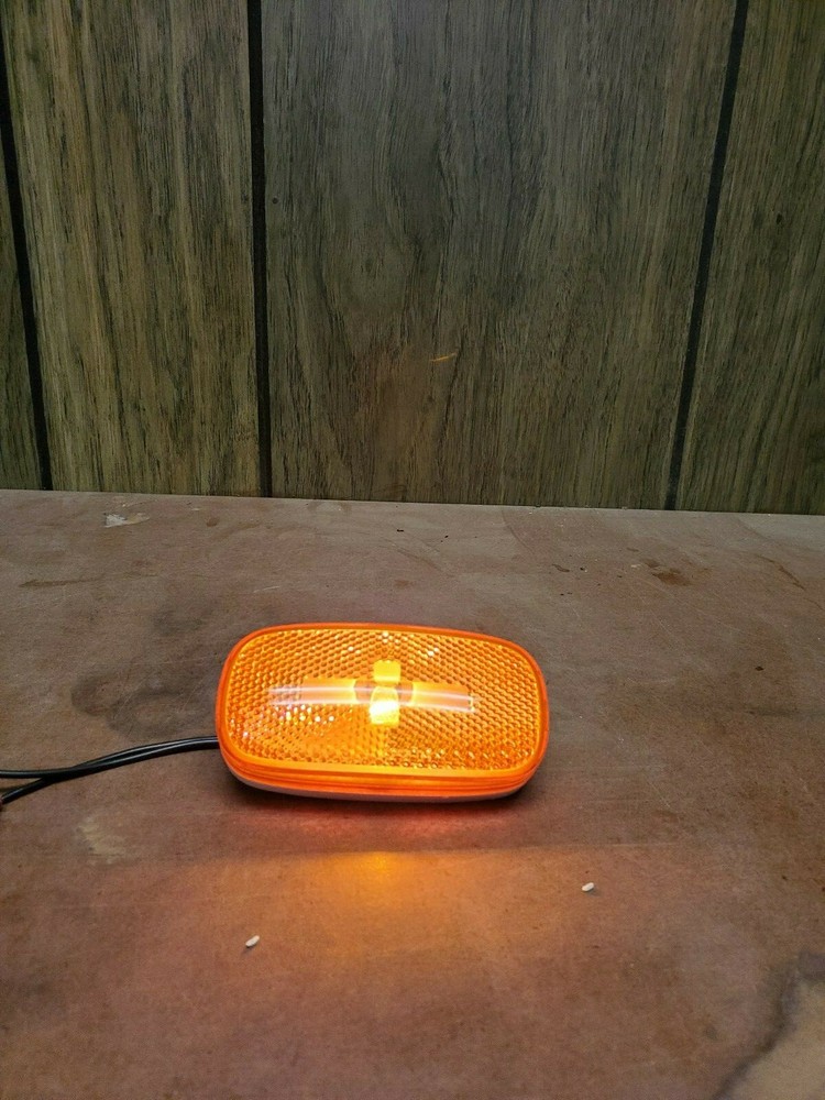 OEM Side Marker Clearance Light 4" X 2" Amber Lens, 12V RV/Camper/Trailer