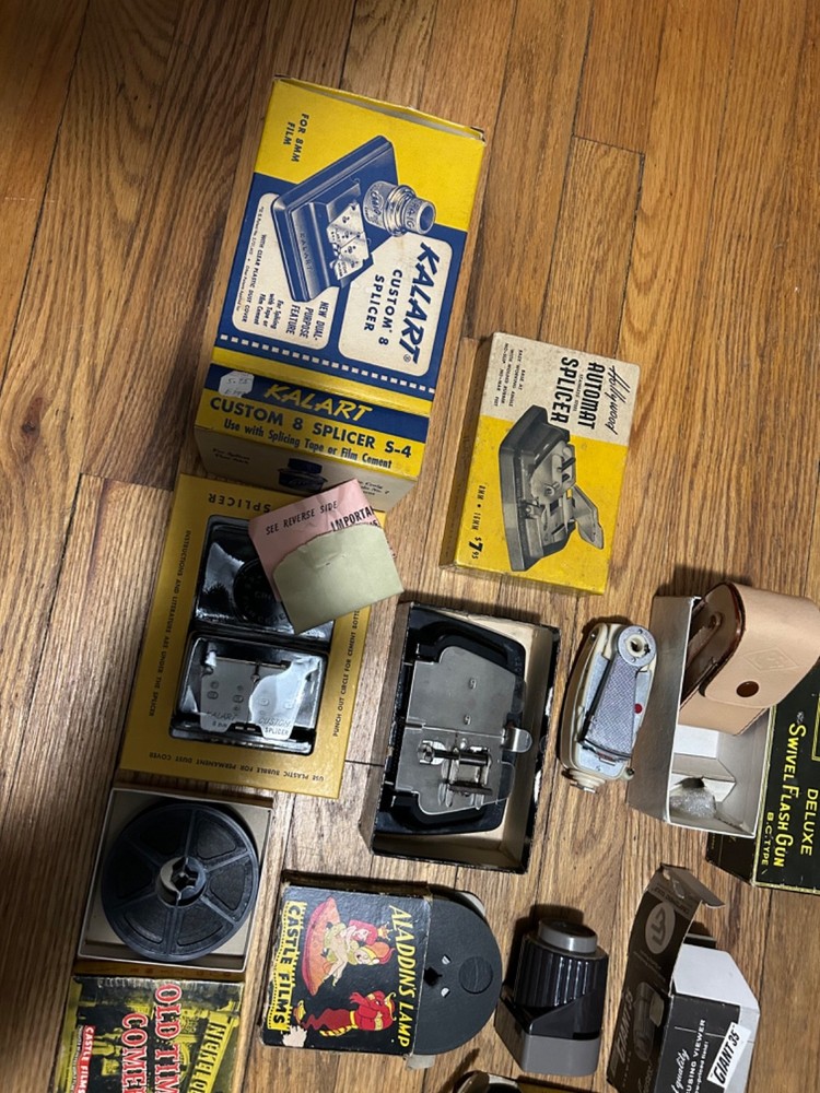 Old camera items and old film lot
