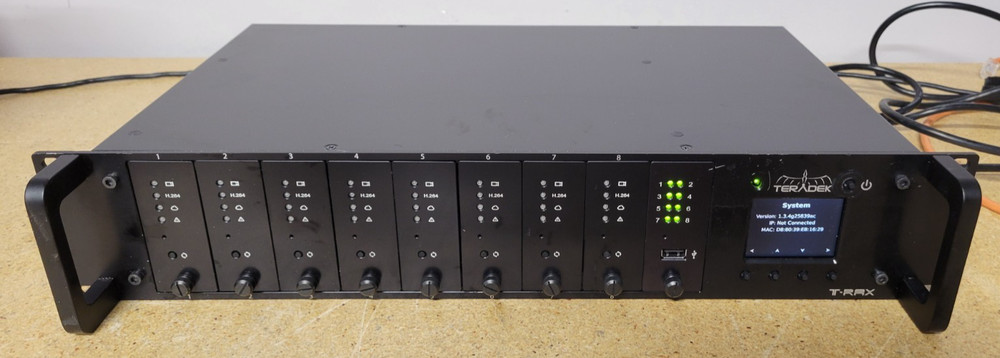 TERADEK T-RAX frame with 8x H.246 Encoders