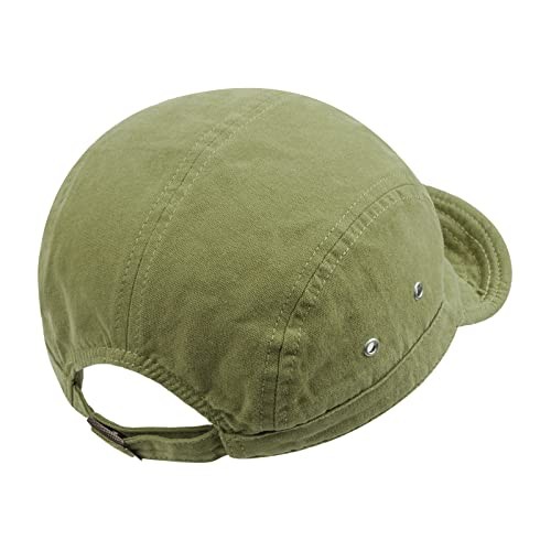 Short Brim Baseball Cap 5 Panel Hat Soft Short Bill One Size Dy09-green