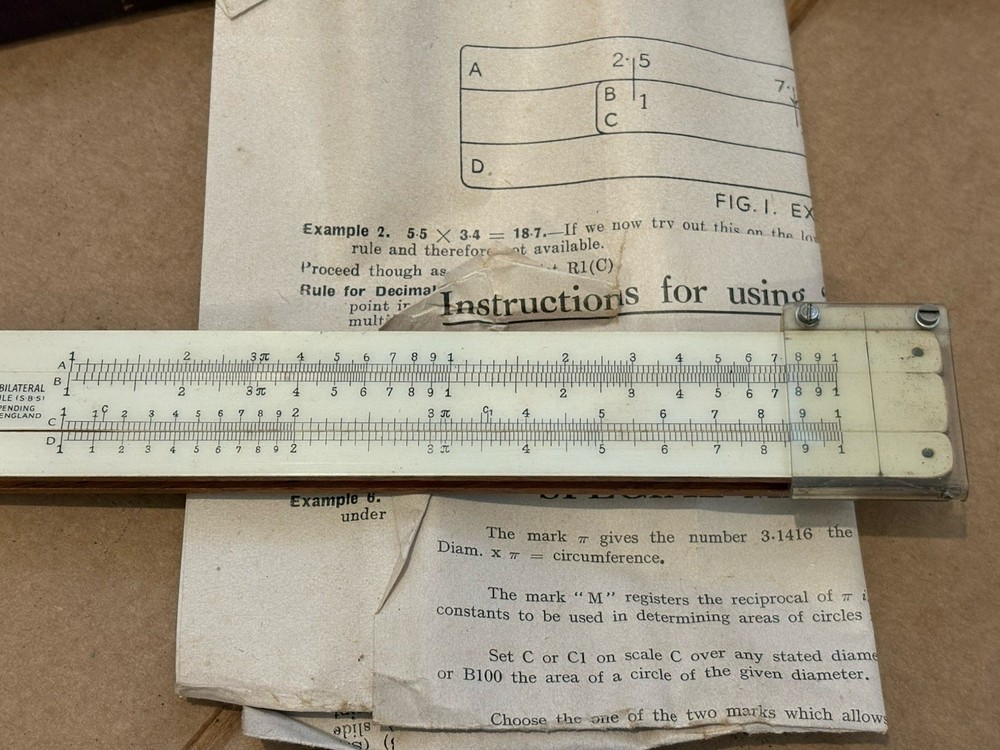 Vintage mcl simplon slide rule
