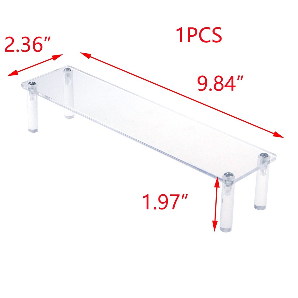 Acrylic Riser Clear Display Risers Stand Tabletop Rectangular Organizer Shelf