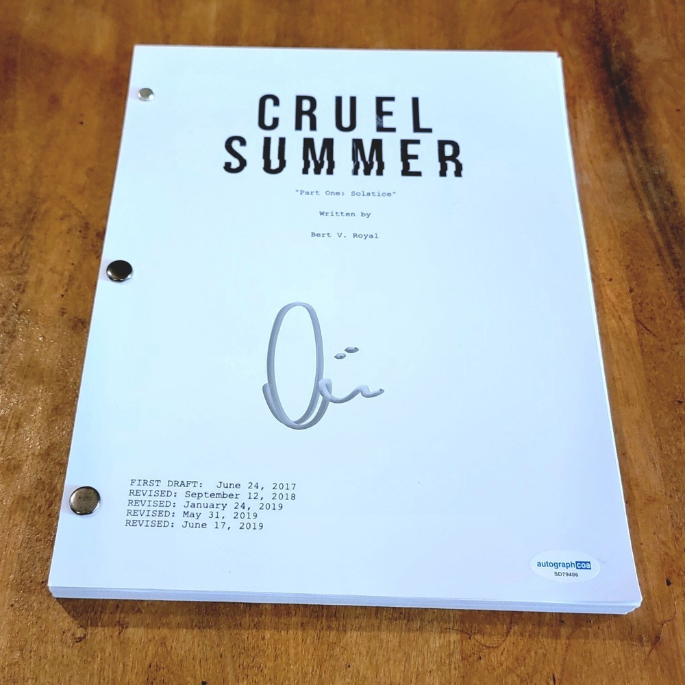 Olivia Holt signed Cruel Summer pilot script full 56 pages ACOA Autograph COA