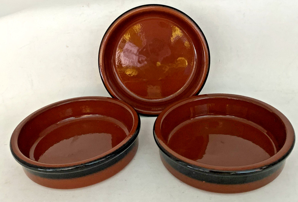 Cermer  Terracotta Ramekins Small Baking Dish Set of 3 Rustic