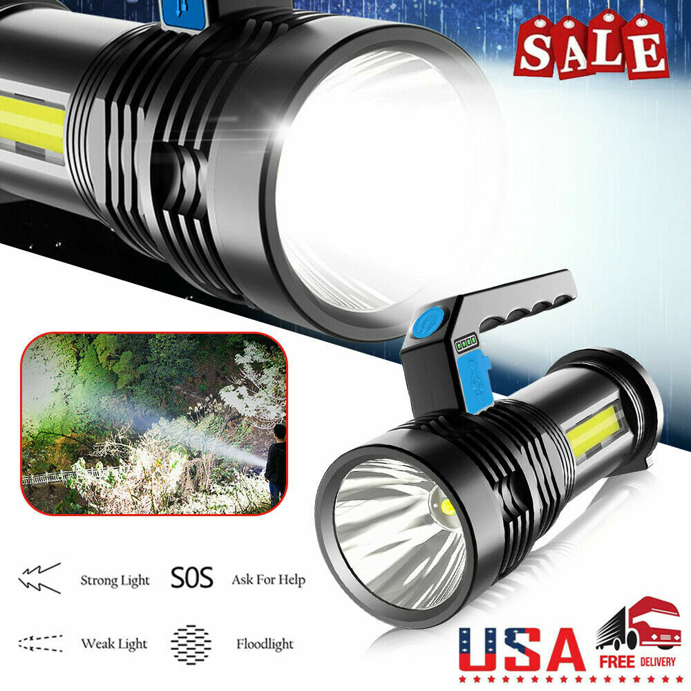 Rechargeable LED Torch with 4 Modes - Waterproof, Compact & Bright Light Source