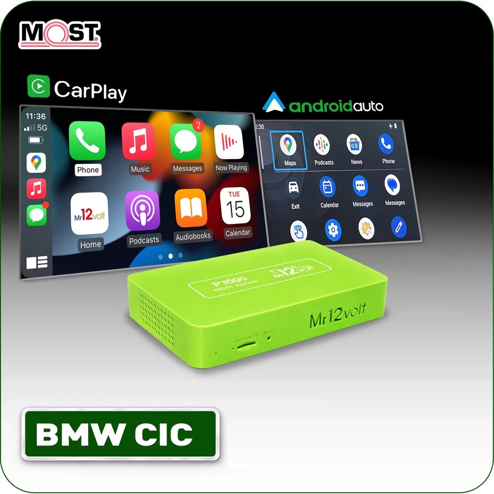 Mr12Volt BMW CIC Wireless Apple CarPlay Android Auto MOST Interface