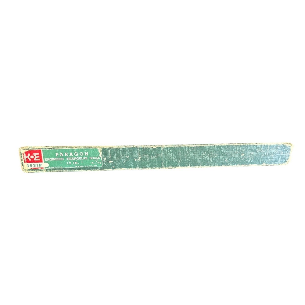 Vintage K&E Keuffel & Esser Paragon Engineers Triangular Scale 12 Inch