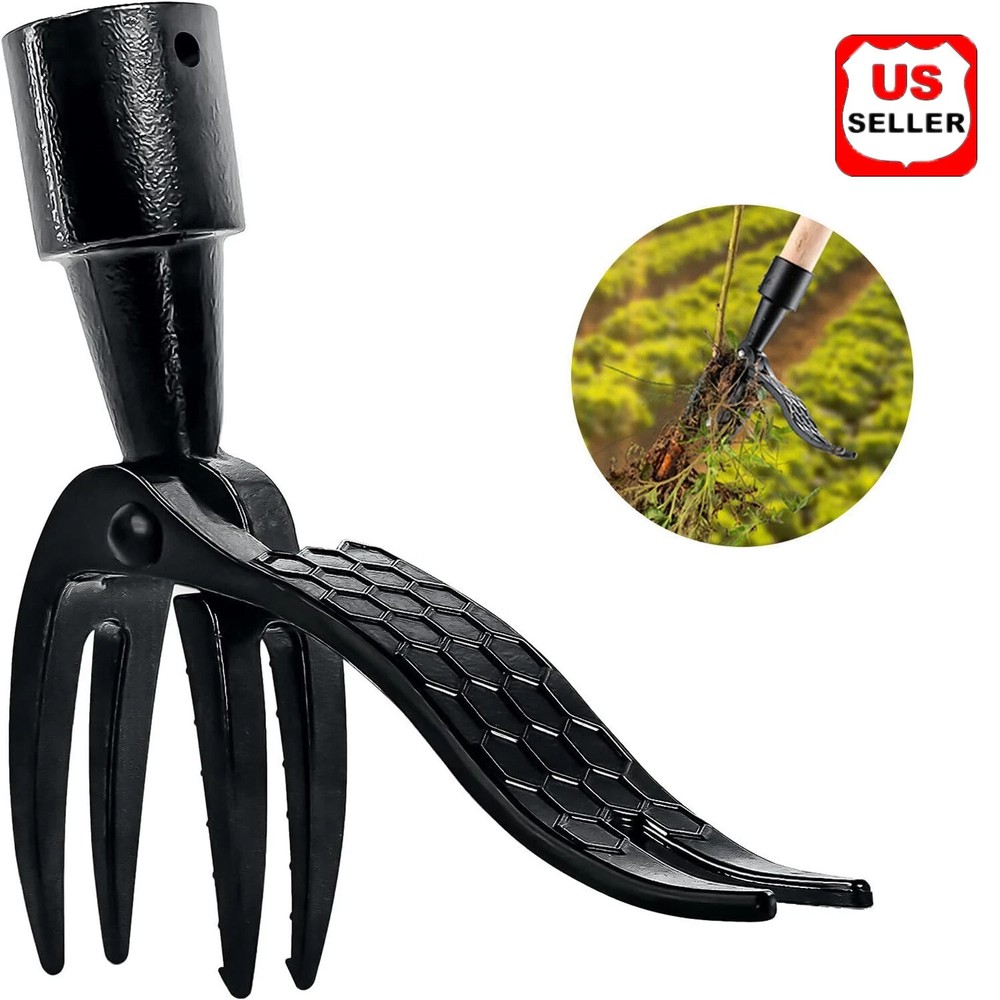 Weeder Puller Stand Up Weed Tool Handle Claw Garden Outdoor Root Remover Killer