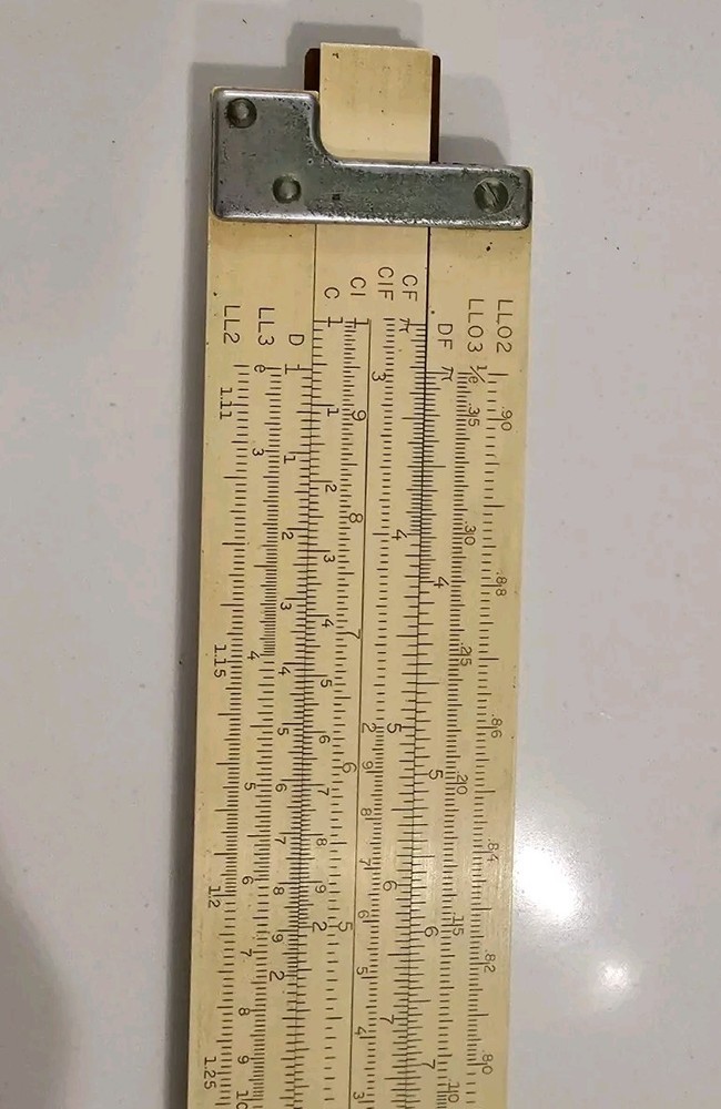 Vintage K&E LL Decitrig Duplex Sliding Scale SRT With Leather Case