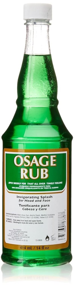Jeris Hair Tonic Osage Rub Invigorating Splash for Head and Face 14oz