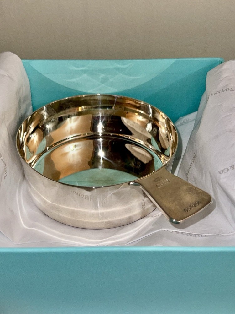 Tiffany & Co Solid Sterling Silver 1837 Baby Bowl Original Box Excellent