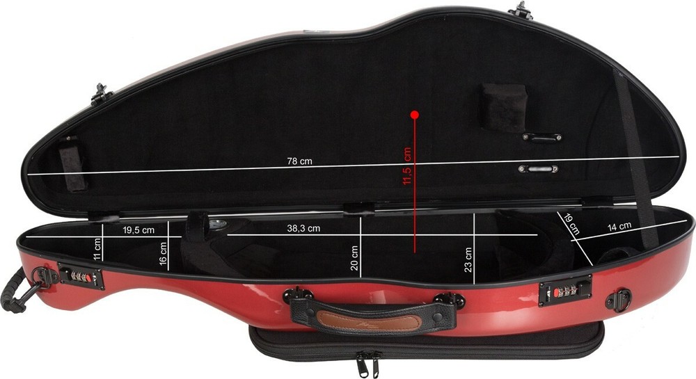 Fiberglass violin case Safe Flight 4/4 M-case Copper