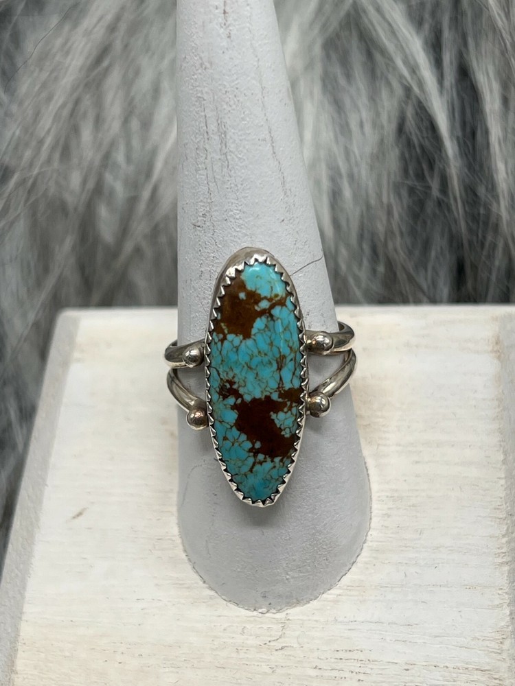 #8 TURQUOISE ~ STERLING SILVER ~ RING (9)
