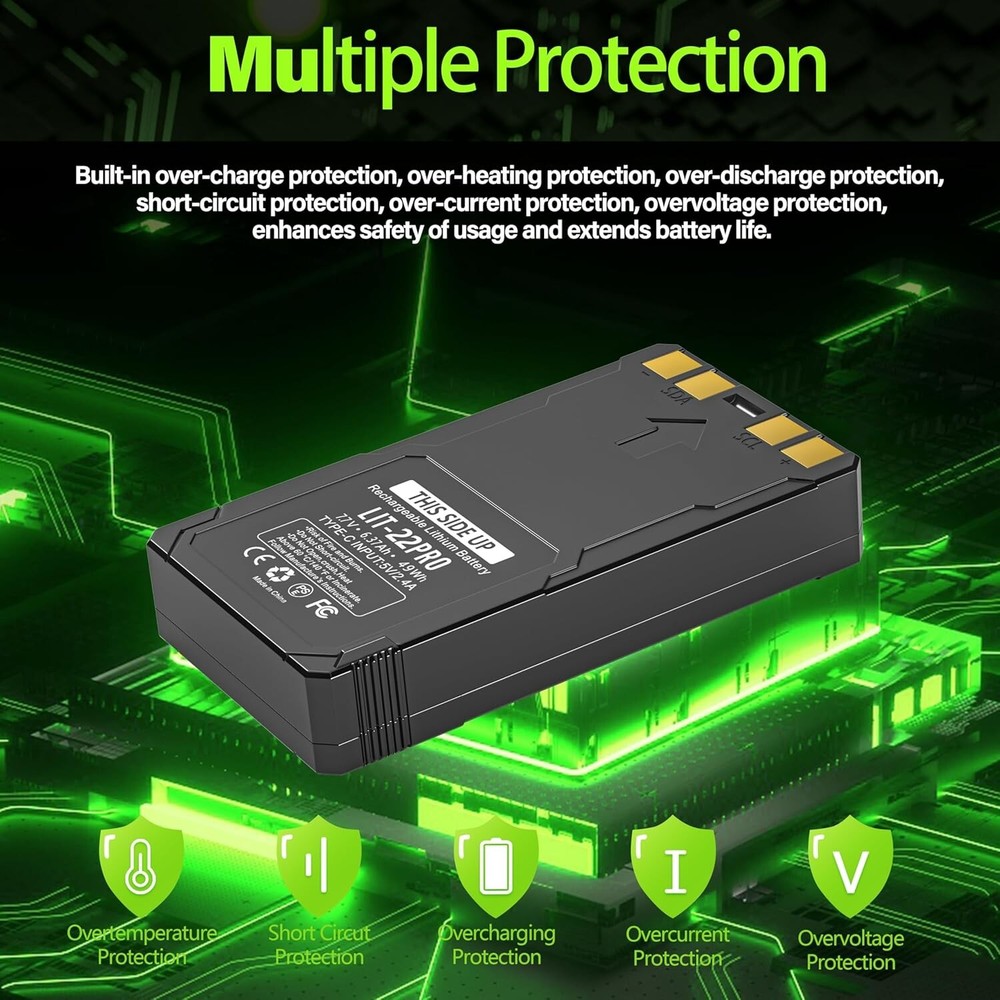 2-Pack Rechargeable LIT-22 Battery Compatible with Trail Camera Flex-M Flex G-36