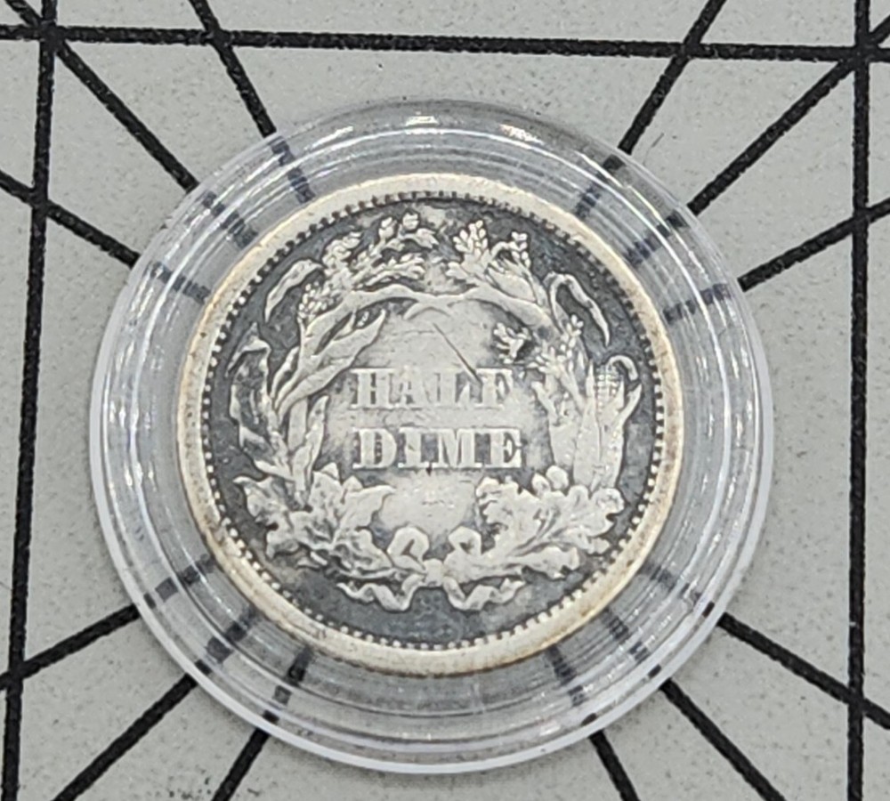 1861 U.S. Liberty Seated Half Dime V4