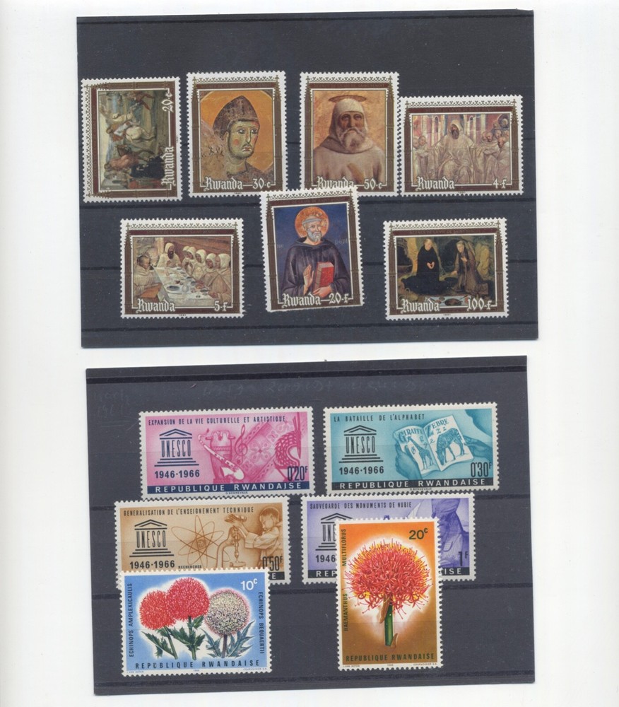 Rwanda stamp set Scott 151//1058 13 different mnh
