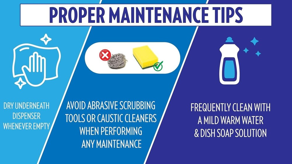 Porcelain Water Dispenser, Classic Blue Stripe