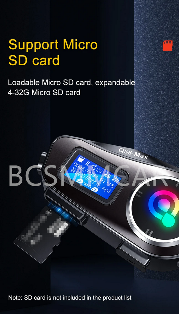 2pcs Motorcycle Intercom Helmet Bluetooth Headset Interphone With Flashlight