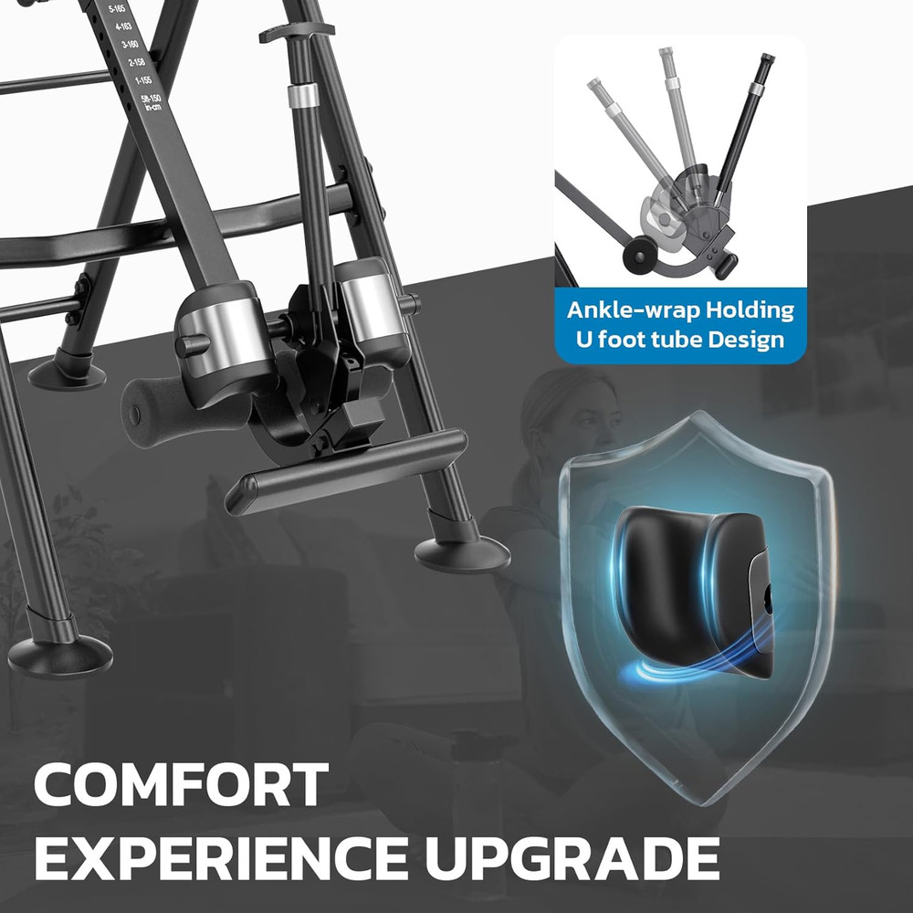 YOLEO Gravity Inversion Table for Back Pain Relief 2026 New Inversion Table W/He