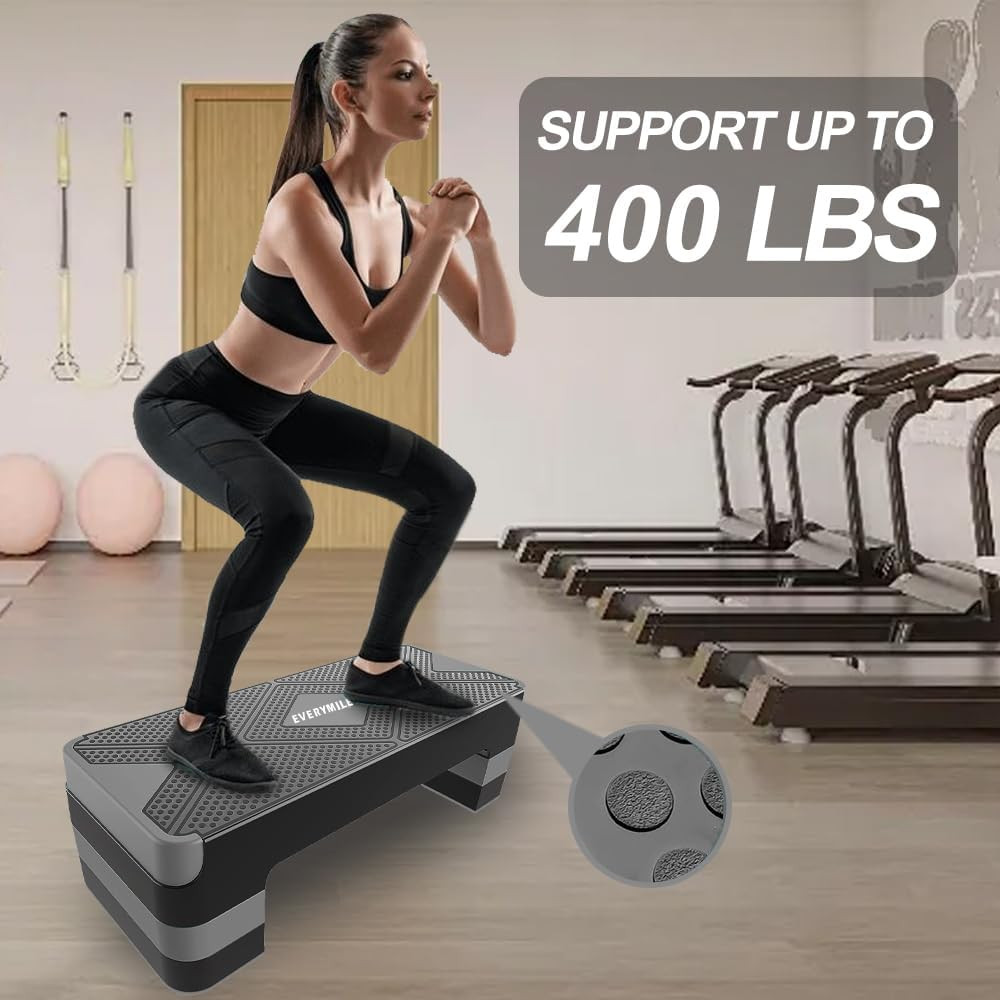 Aerobic Exercise Step, Adjustable Aerobic Stepper for Exercise, Workout Step Pla