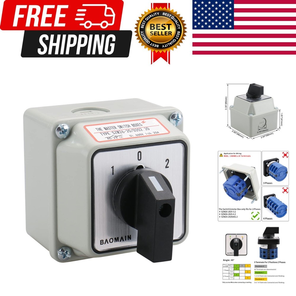 Universal Rotary Changeover Switch --S with Small Master Switch Exterior Box ...