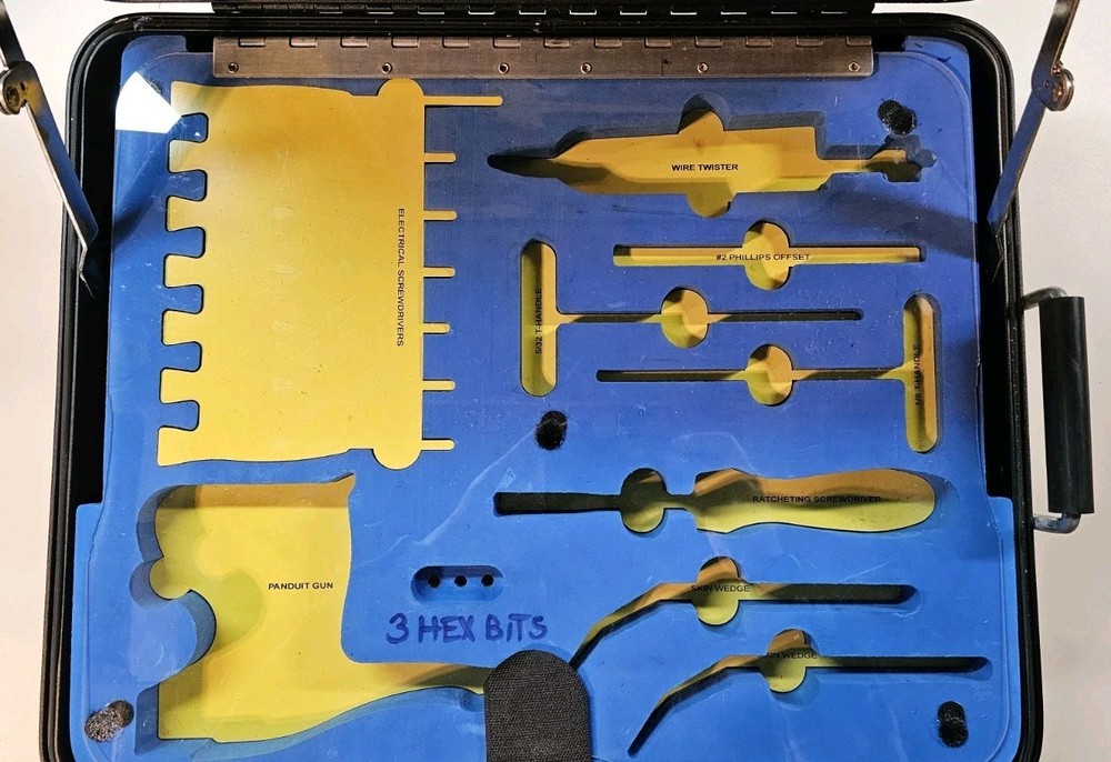 CH Ellis Custom Tool Hard Case - Rugged Molded Service Kit Case with Foam Insert