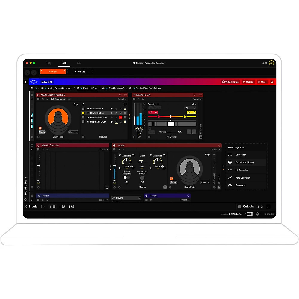Evans Hybrid Sensory Percussion Sound System