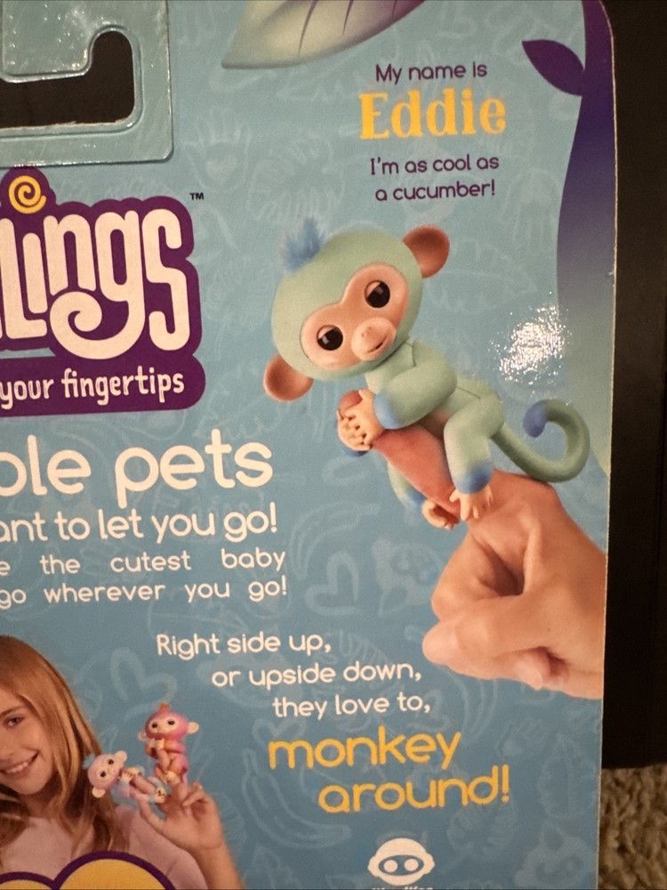 Authentic Fingerlings EDDIE Baby Monkey Interactive Pet New Sealed RARE HTF