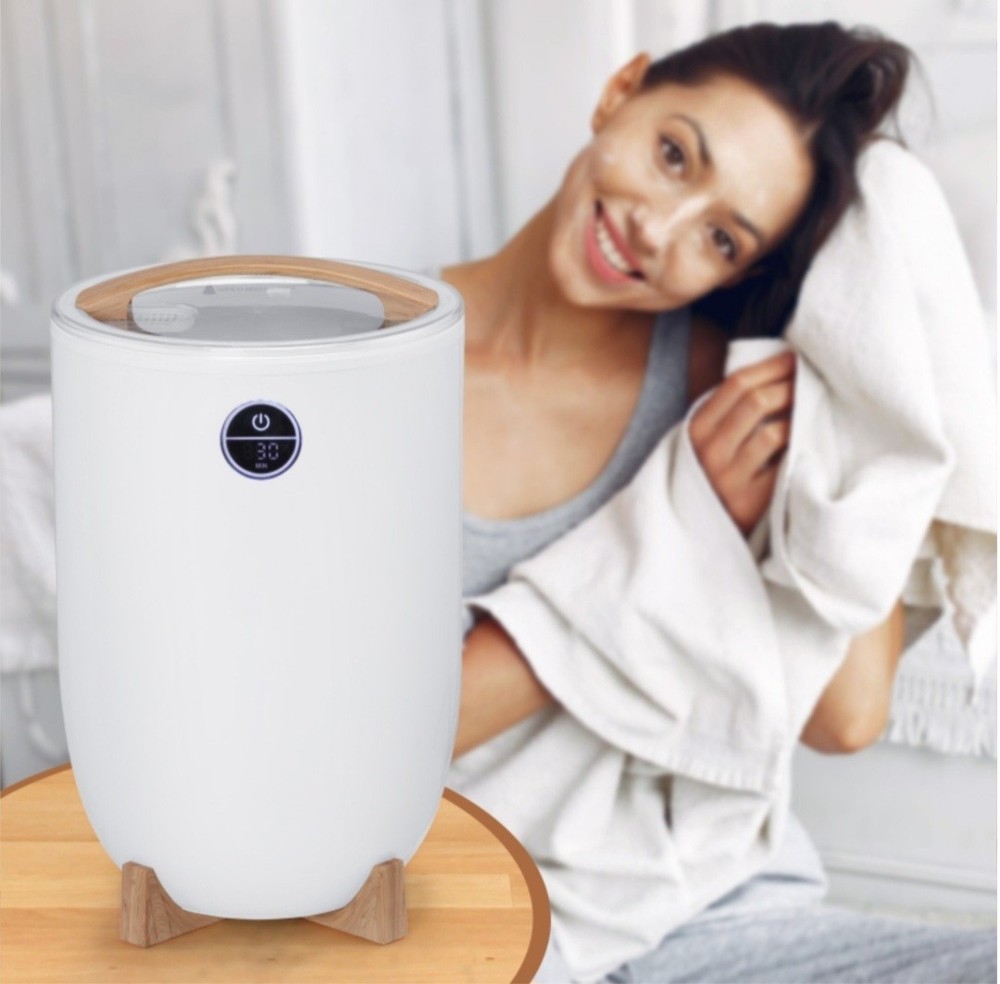 Towel Warmer Bucket Style with Remote Control Adjustable Timer, Child Lock