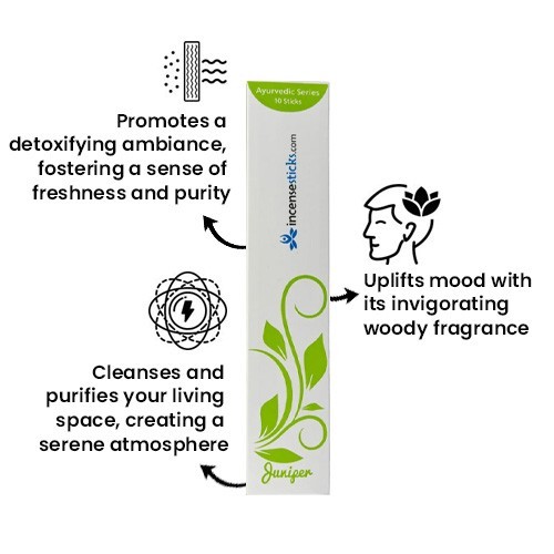 Juniper Incense 8" 10 Sticks Pack: 5 Packs