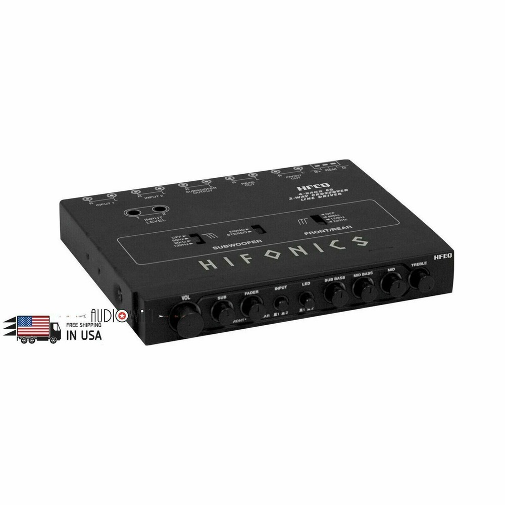 Hifonics BXiPro3.0 Digital Bass Processor + HFEQ 4-Band Source Signal Processor