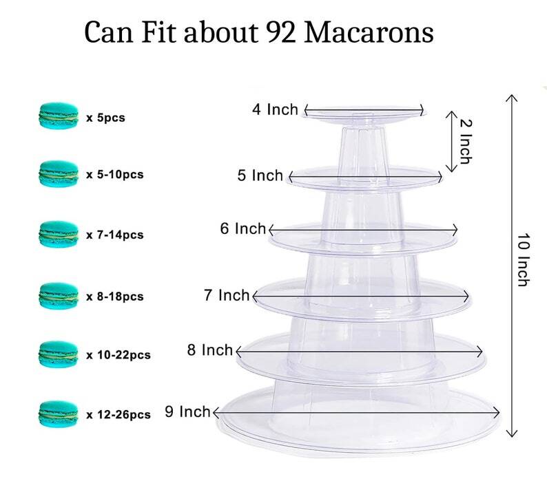 Macaron Cupcake Stand 6 Tier Large Macaron Dessert Tower Display Round Cupcake