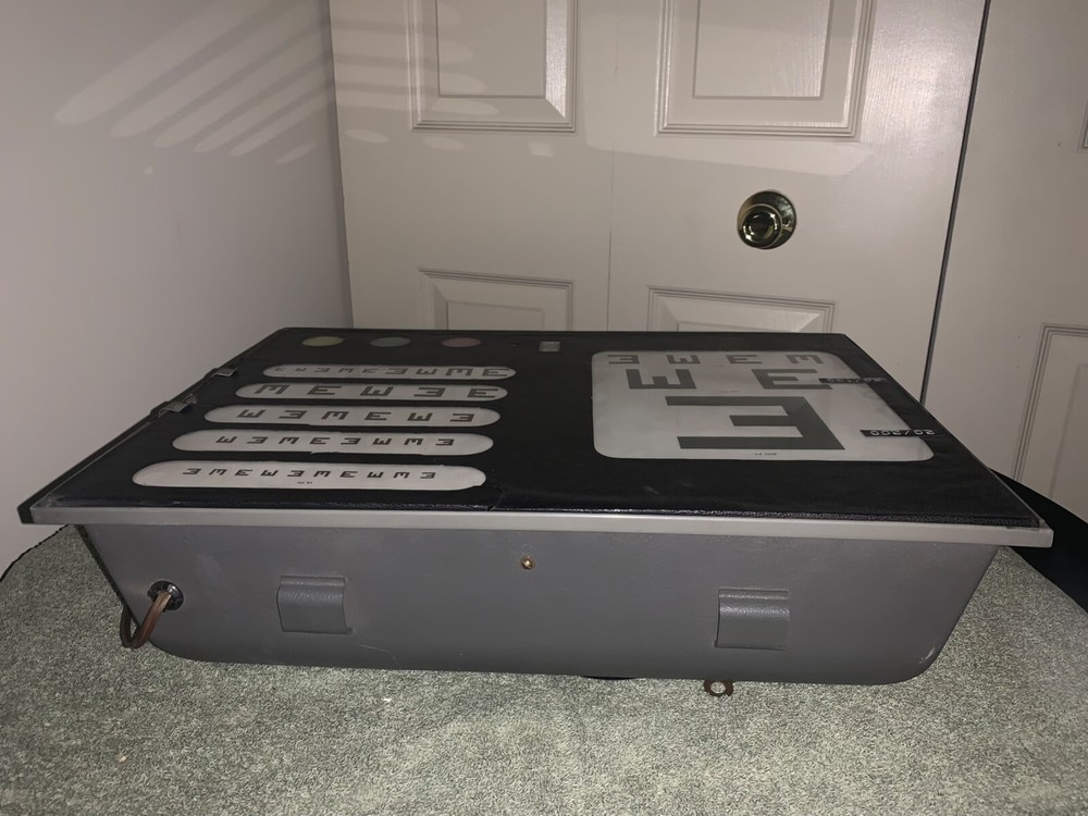 Vintage Optical Vision Visual Acuity Chart Eye Chart Light Box
