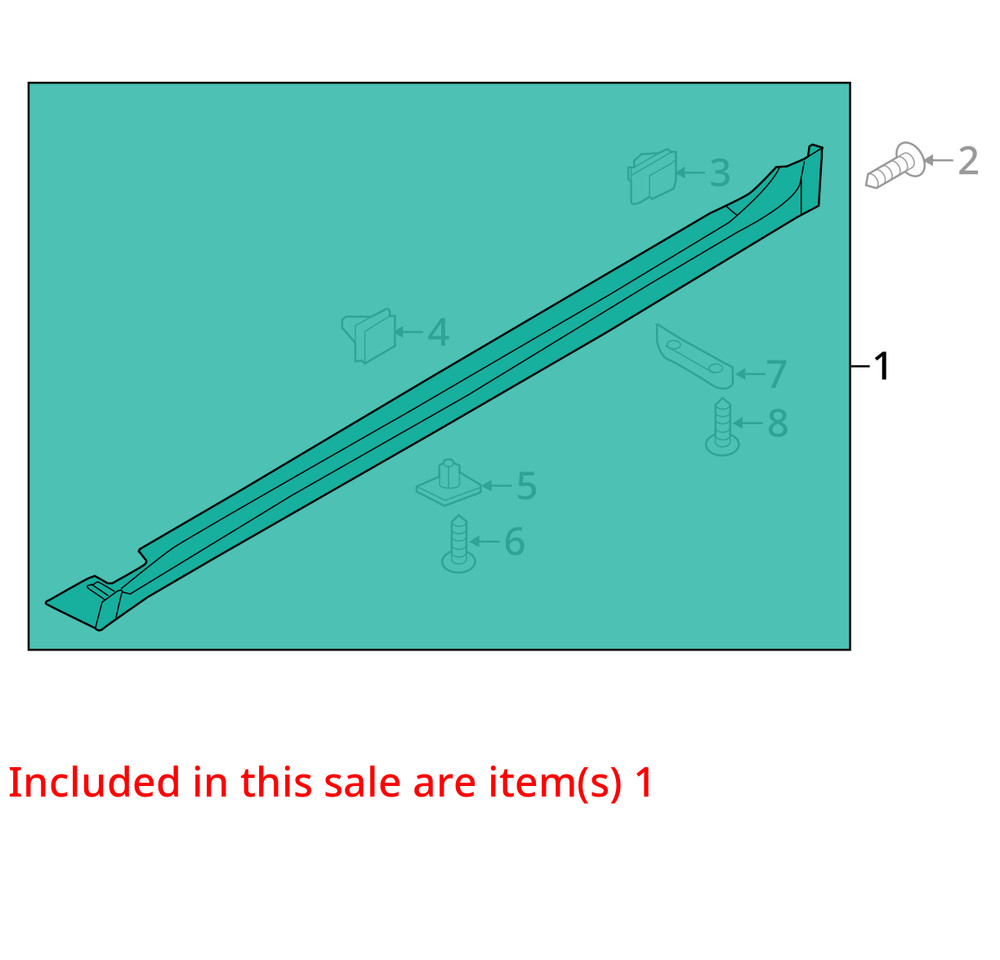 LEFT RED ROCKER PANEL MOULDING OEM 2019 KIA OPTIMAKIA 87751-D5000