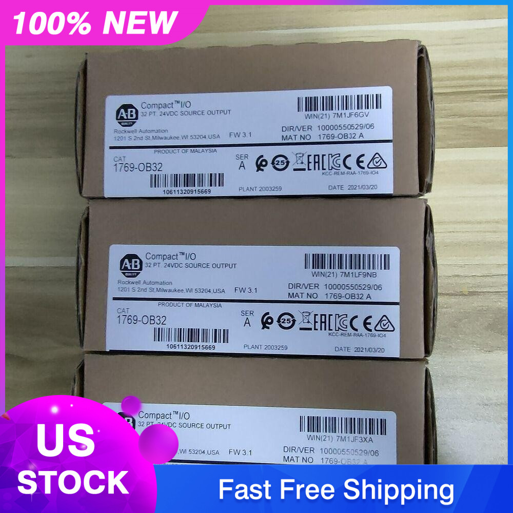 New Factory Sealed AB 1769-OB32 CompactLogix 32 Pt 24VDC D/O Module US Free Tax