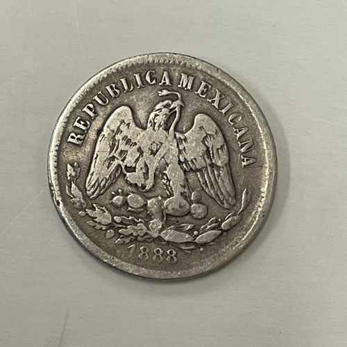 Mexico - 1888 GoR Silver 25 Centavos - Popular