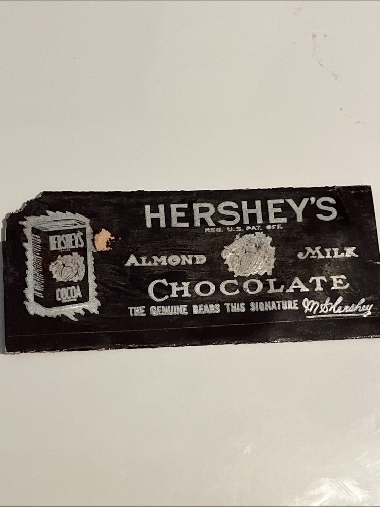 Vintage Hershey's Milk Chocolate Almond 5 Cent Wrapper 1920’s