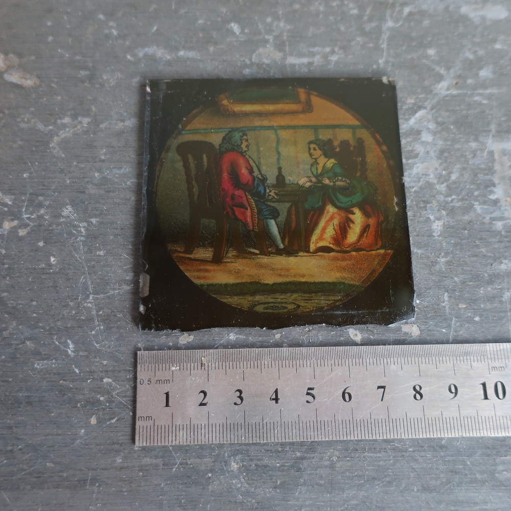Antique Magic Lantern Slide - John Gilpin circa 1850-1880