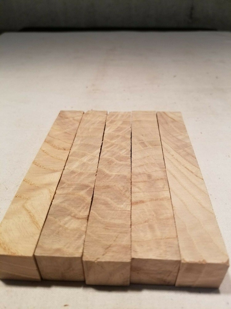 Curly White Ash Pen Blanks 5 pc.