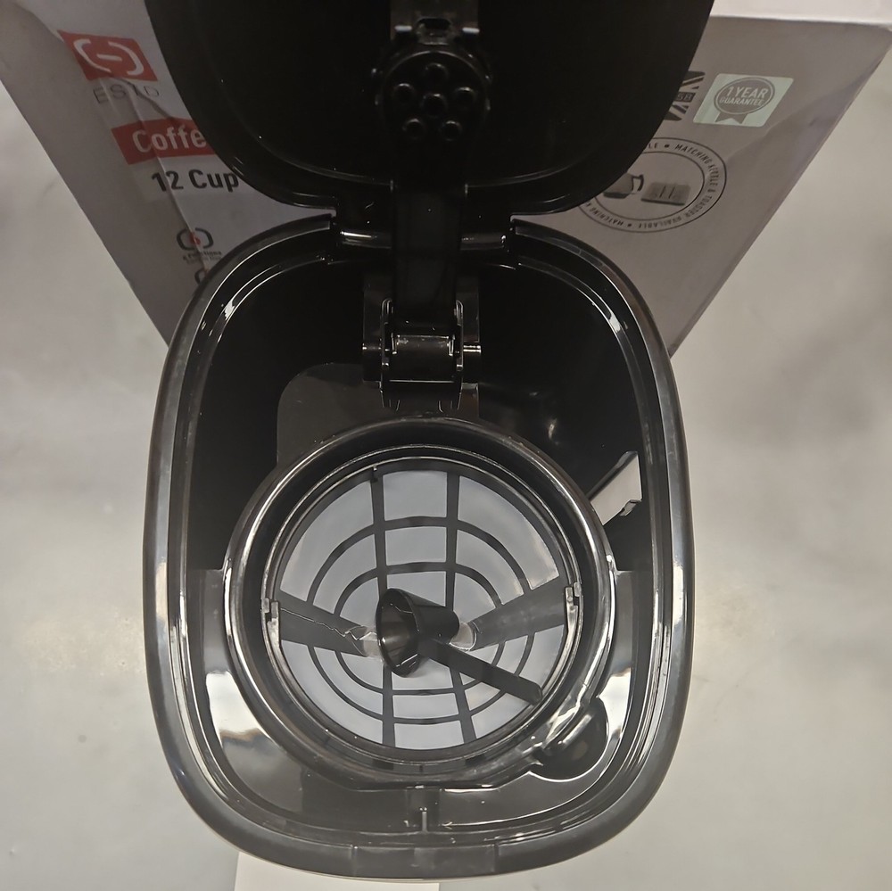 Haden Coffee Machine 12 Cup Programmable Drip CoffeeMaker Putty/Chrome(Open Box)