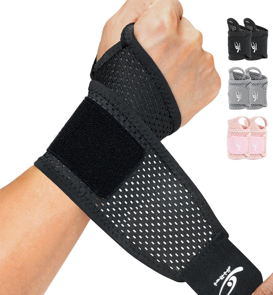 2-Pack Ultra-Thin Mesh Wrist Wraps - Breathable, Adjustable Wrist Support for...