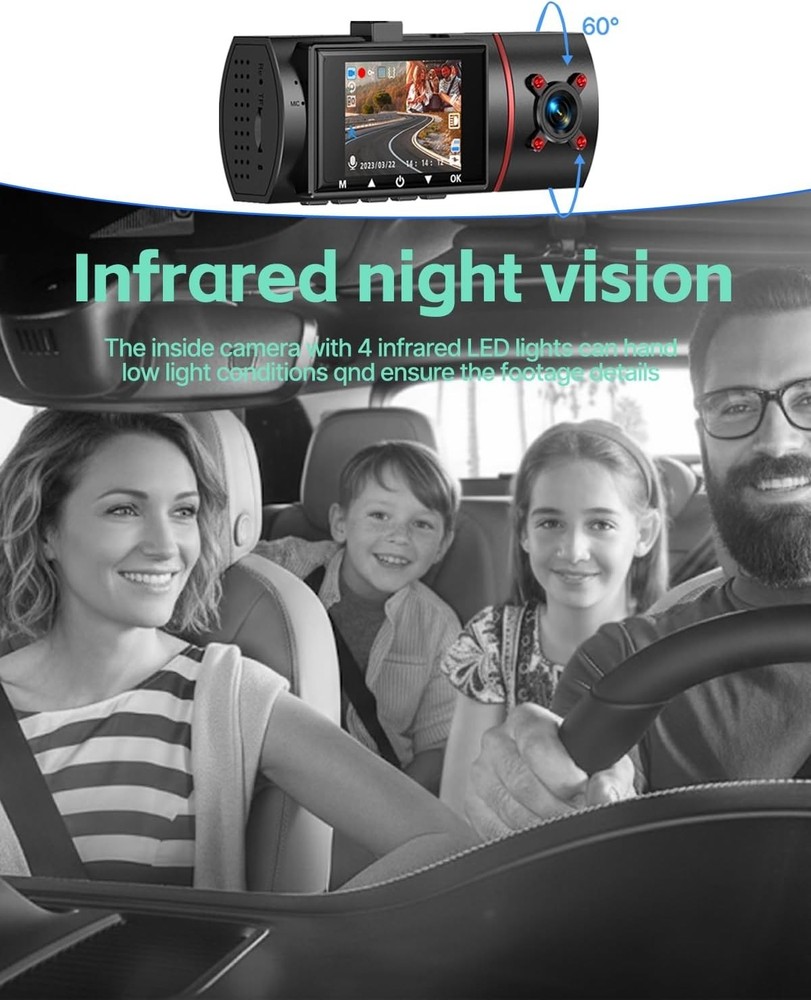 3 Channel Dash Camera Night Vision G-Sensor
