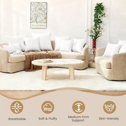 14x36 Pillow Inserts Set of 2, Down Feather Throw Pillow Inserts, Decorative